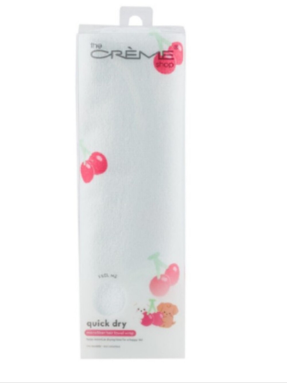 The Crème Shop Quick Dry Cherry Print Microfiber Hair Towel Wrap 🆕